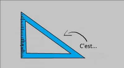 Ça sert à tracer un trait, à le mesurer, et à vérifier des angles droits. Cette affaire est...