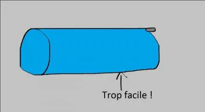 Un autre très facile. On met généralement toutes nos affaires dedans. On peut aussi mettre des feutres ou des crayons de couleurs. C'est....