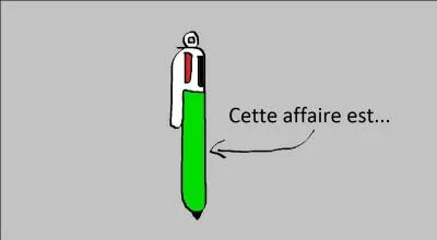 C'est une affaire qui sert à écrire. Elle a 4 couleurs en un. C'est bien évidemment....