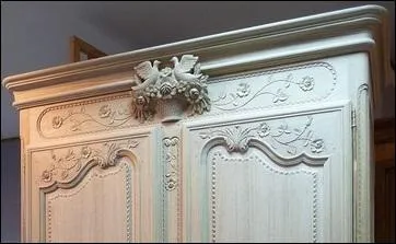 Les rubans, les perles, les cornes d'abondance, les cannelures, les colombes et les rinceaux sont autant de sculptures décorant les armoires. Mais que sont les rinceaux ?