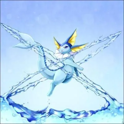 Evoli, le seul Pokémon qui a plusieurs possibilités pour évoluer ! Ici nous cherchons la version aquatique. Ce n'est pas compliqué, ne perdez pas votre latin. Quel est le nom de ce Pokémon ?