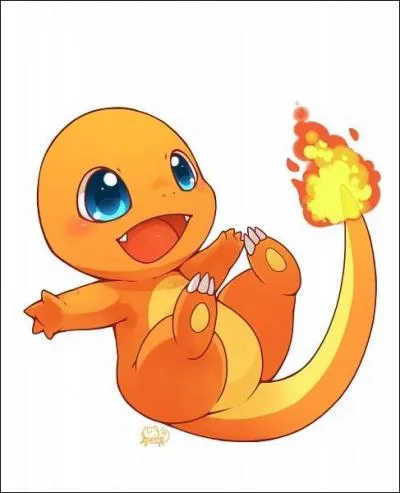 Un des trois starters des versions rouge, bleue et jaune ! Dans le dessin animé, Sacha le trouve sous la pluie et sa flamme risque de s'éteindre. Comment s'appelle ce petit Pokémon inspiré de la salamandre ?