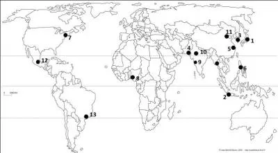 A quelle métropole correspond le n°13 ?