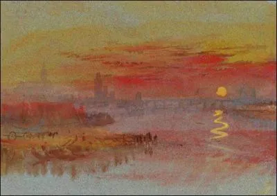 Qui a peint "Coucher de soleil écarlate" ?