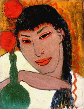 Qui a peint "Autoportrait au vase vert ?