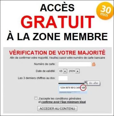 Sur des sites pour adultes, peut-être trouverez-vous ceci (cf image). Comment l'escroc ayant créé l'image peut-il s'en mettre plein les poches ?