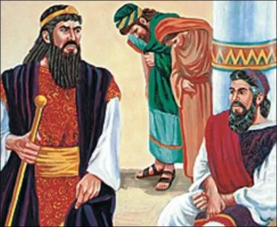 Fonctionnaire juif à la cour et cousin d'Esther, il deviendra le premier conseiller du roi Xerxès ; qui est-il ?