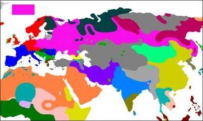 Toujours dans la famille indo-européenne, quelles sont les langues en rose sur la carte ?