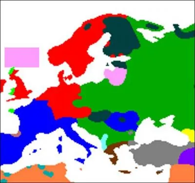 Enclavées dans l'océan slave, quelle est cette petite famille (en rose) ?
