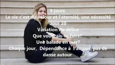 Quelle chanteuse a chanté "Jour 1" ?