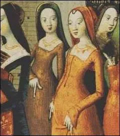 Les servantes étaient vêtues de robe de ... .