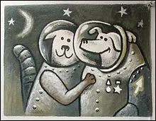 Comment s'appellent les premiers chiens à être allés dans l'espace ?