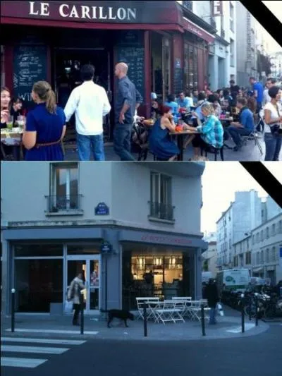 Cet attentat a eu lieu dans une petite rue portant le nom d'un médecin de l'hôpital Saint-Louis qui est très proche. Le lieu de cet attentat est un restaurant nommé « le petit Cambodge » et d'un bar « le Carillon ».
Où sommes-nous ?