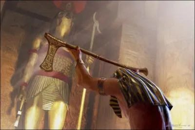 Quel est le mot égyptien, pour désigner Dieu, illustré par le hiéroglyphe d'une tête de hache (selon certains égyptologues) ?