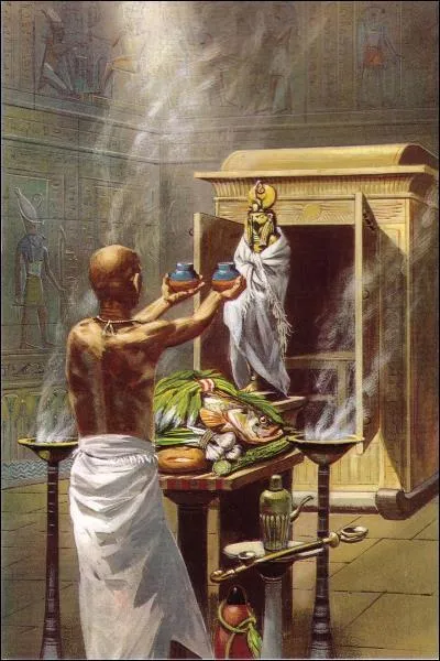 Comment se nomme l'édicule placé dans le sanctuaire d'un temple et destiné à recevoir la statue d'une divinité ?