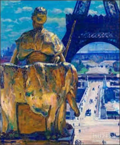 Quel peintre (1849-1910) fils d'un officier de marine anglais et d'une baronne autrichienne, naturalisé français en 1895, a réalisé cette huile sur toile (H : 0, 55 m x L : 0, 45 m) intitulée "La tour Eiffel" ?