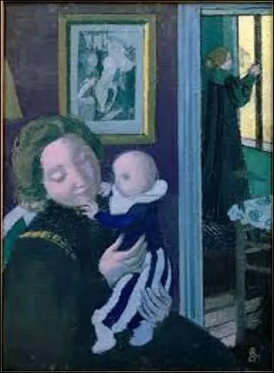 Huile sur toile (H : 0, 52 m x L : 0, 39 m) intitulée "L'enfant au pantalon bleu", peinte en 1897, représente Marthe et Noëlle la première femme et fille de cet artiste (1870-1943). Peintre nabi, décorateur, graveur, théoricien et historien de l'art français, comment se nomme, ce touche-à-tout des arts ?