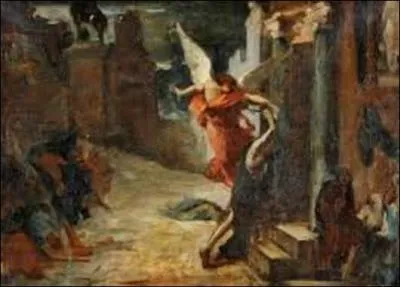 Inspiré d'une visite à l'église romaine de San Pietro, in Vicoli et d'une fresque de 1476 évoquant une épidémie de peste, cet artiste (1828-1891) plus connu pour ces peintures murales et ses portraits, crée en 1869, cette huile sur toile s'intitulant "Peste à Rome", mais comment s'appelle-t-il ?