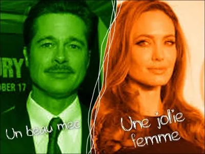 Deux personnes qui sont assez jolies, puisqu'il s'agit du plus bel homme de la Terre et d'une femme qui porte dans son nom sa beauté ! La dernière proposition de ma phrase semble vous laisser sans voix... Donc, qui est cette jolie femme ?