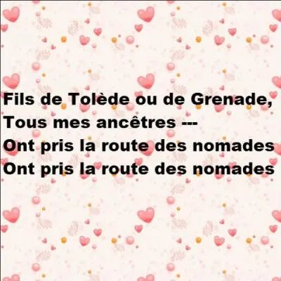 Dans la chanson de Georges Moustaki sur l'Espagne, qui a pris la route des nomades ?