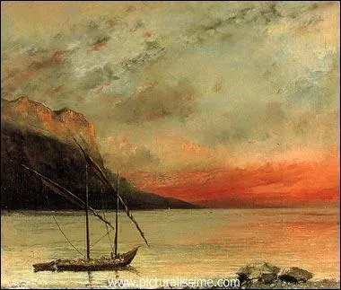 Qui a peint "Soleil couchant sur le lac Léman" ?