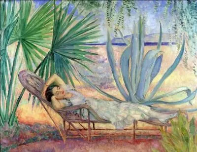 Qui a peint "Repos dans le jardin" ?