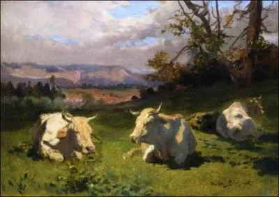 Qui a peint "Vaches au repos" ?