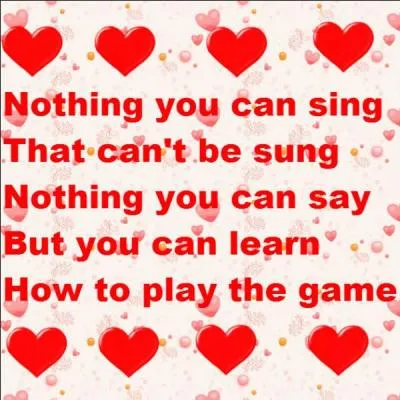 Lequel de ces groupes nous chantait les paroles écrites ci-contre ?