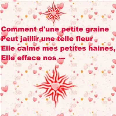 Qu'efface la fleur présente dans "Love Love Love" de Taïro ?