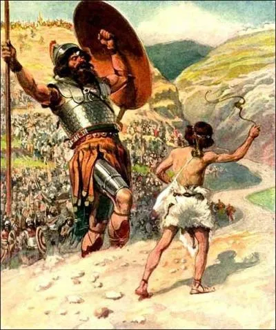 Dans la Bible, le jeune berger, David, met en déroute les ennemis philistins en vainquant l'un des leurs, le géant...