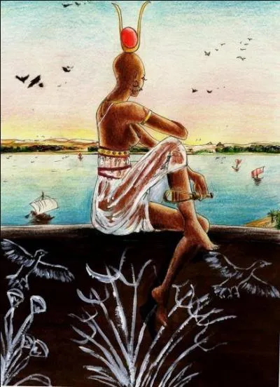 Régente et corps du ciel, elle est la nourrice symbolique du souverain d'Égypte. Qui est cette déesse ?