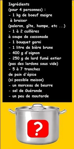 Avec tous ces ingrédients, je vais pouvoir faire un buf bourguignon.