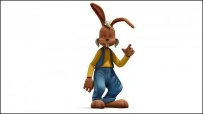 La petite Margote s'amuse sur le manège du père Pivoine et retrouve son ami le lapin. Quel est son nom ?