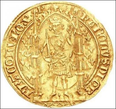 Après le succès du "franc à cheval" de son père, Charles V fait frapper une monnaie d'or qui sera utilisée pendant deux siècles. Il s'agit encore d'un franc mais...