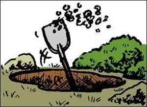 Que fait donc le personnage que l'on imagine au fond de ce trou ?