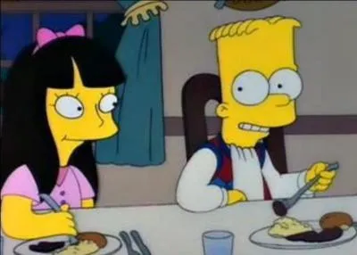 Quel est le nom de la jeune fille délinquante des Lovejoy qui est sortie avec Bart Simpson ?