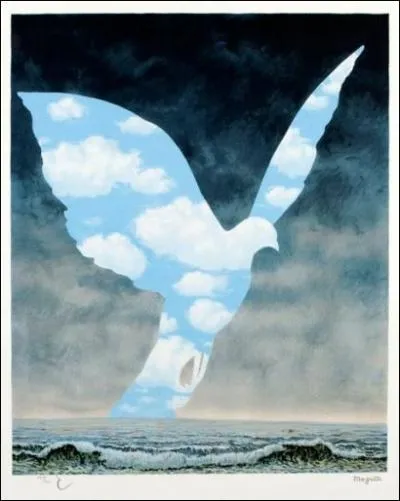 Quel est le titre de cette oeuvre de Magritte représentant un oiseau blanc ?