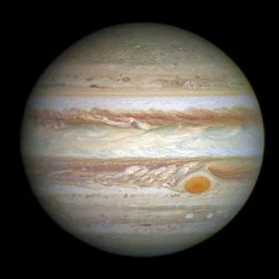 "Jupiter", la plus grosse planète du Système solaire, est une planète gazeuse.
