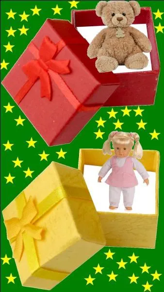 Quelle est la couleur du cadeau pour le petit Michel Polnareff ?