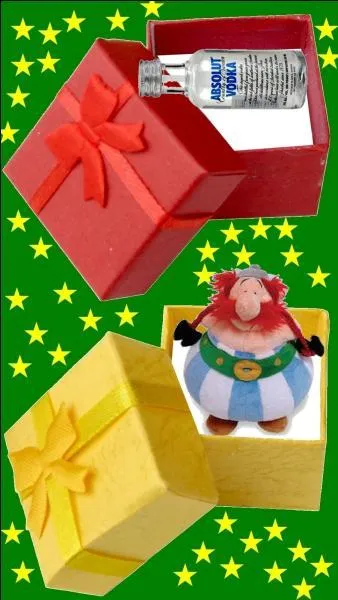 Quelle est la couleur du cadeau pour le petit Gérard Depardieu ?