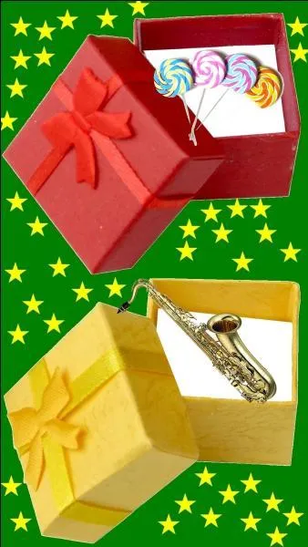 Quelle est la couleur du cadeau pour la petite France Gall ?