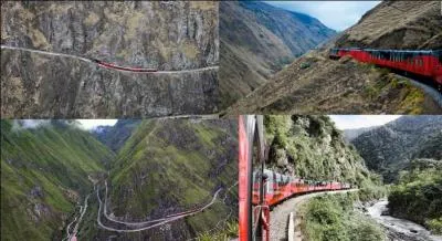 Cette ligne de train part de la « perle du Pacifique » pour rejoindre la capitale de ce pays qui culmine à 2 850 m d'altitude. Le passage de certains lieux, même en train, peut être difficile ! 
Quel est ce train ?