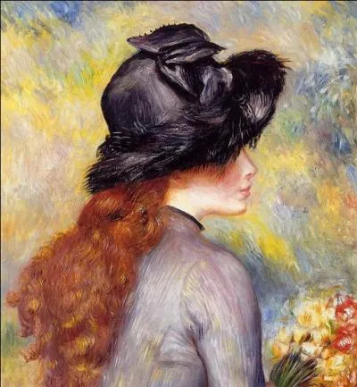 Qui a peint "Jeune fille tenant un bouquet de tulipes " ?