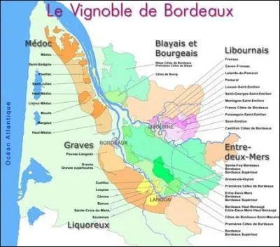 Combien d'appellations compte le vignoble de Bordeaux ?
(Vous pouvez compter sur la carte ci contre...)