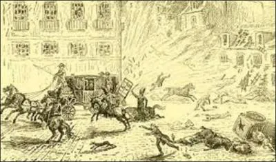 24 décembre 1800, vers 20 h, 1er arrondissement de Paris, un engin explosif est lancé vers le carrosse de Napoléon Ier, alors Premier Consul de France. Hébété, ce dernier s'en sortira indemne, mais cette déflagration fera 22 victimes, une centaine de blessés et 46 maisons de la rue seront détruites ou inhabitables. Mais quel est le nom de cet attentat manqué contre le futur empereur ?