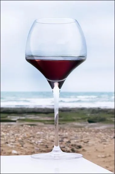 Un verre de vin rouge réduit :