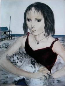 Qui a peint cette fille et ce chat ?