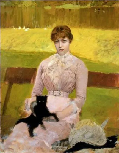 Qui a peint "Portrait de femme avec un chat noir" ?