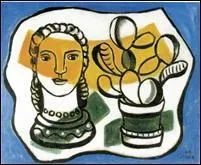 Qui a peint "Statuette de femme et plante" ?