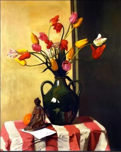 Qui a peint "Tulipes et statuette de Maillol" ?